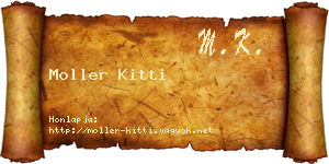 Moller Kitti névjegykártya